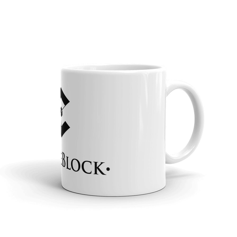 White glossy mug