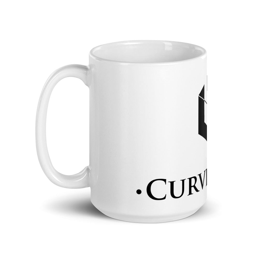 White glossy mug